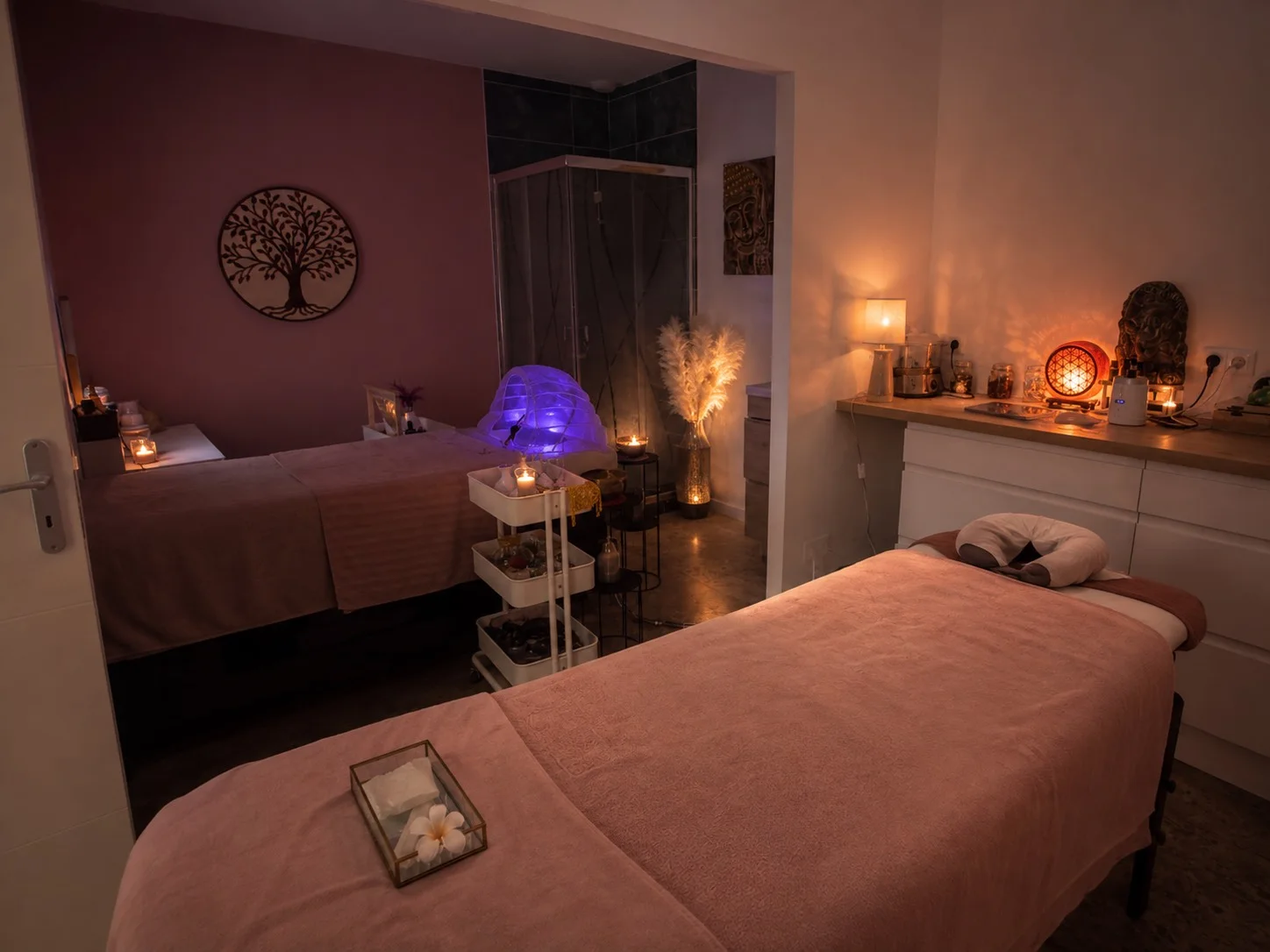 La salle de massage de l’institut Esprit Zen